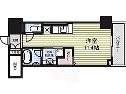 御幸レジデンス丸の内 ワンルームの間取図画像