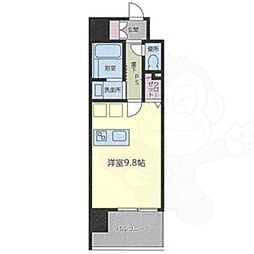 第16金山フクマルビル ワンルームの間取図画像