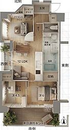パラティーノ井東 2LDKの間取図画像