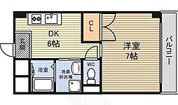 パティオ新栄 1DKの間取図画像