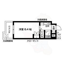 パティオ101 1Kの間取図画像