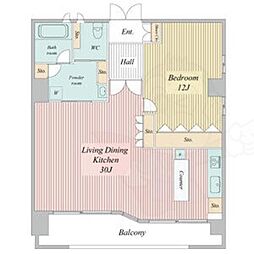 レジディア久屋大通2 1LDKの間取図画像