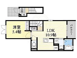 アリーヴィオ3North 1LDKの間取図画像