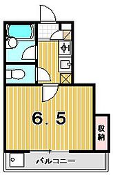 グリーンヴィレッジ烏丸 1階1Kの間取り