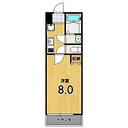 AlivioAPM 1階1Kの間取り