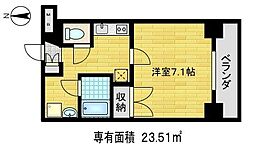 BelleVille千本今出川 6階1Kの間取り
