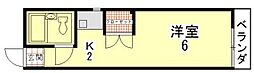 ヒルハイツ一条 1Kの間取図画像