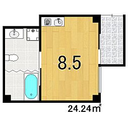 JURAKURO ワンルームの間取図画像