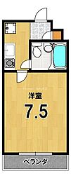 グラン・ビュー下長者 1Kの間取図画像