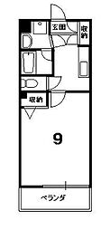 プラネシア星の子京都御所 1Kの間取図画像