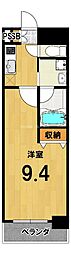 アスヴェル京都市役所前3 1Kの間取図画像