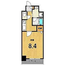 MAYFAIR OIKE PREMIUM 6階1Kの間取り