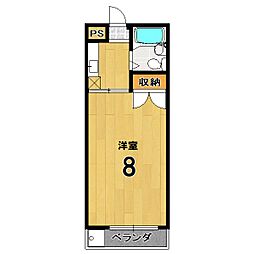 コーポ山名 1Kの間取図画像
