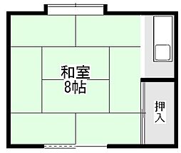 プチハウス等持院 ワンルームの間取図画像