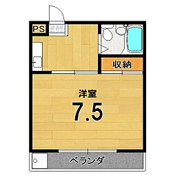 コーポ山名 1Kの間取図画像