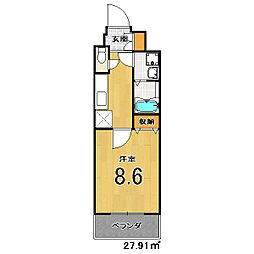 メゾン・ノーブル 5階1Kの間取り