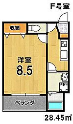 メゾンクレア 1Kの間取図画像