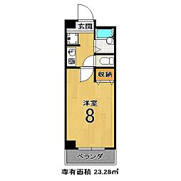 メゾン・ドパーク 1Kの間取図画像