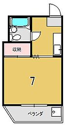 かたぎマンション ワンルームの間取図画像