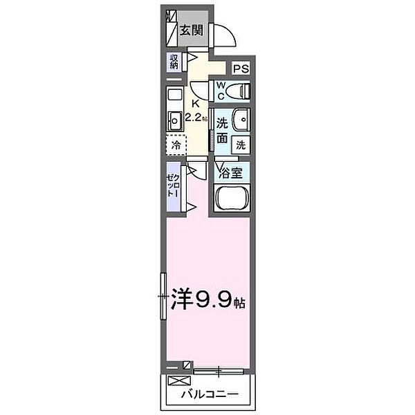 フランあおい 206｜京都府京都市左京区下鴨塚本町(賃貸アパート1K・2階・32.22㎡)の写真 その2