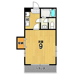 Meadow　Maki　II 1階1Kの間取り