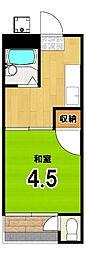 シオン荘 ワンルームの間取図画像