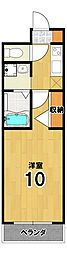 メゾンレイシー 1Kの間取図画像