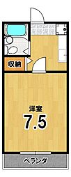 ヴィレッジハウス 1Kの間取図画像