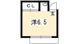 シェアフラットサクラギ ワンルームの間取図画像