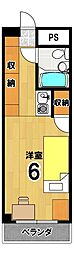 コーポ樋ノ口 ワンルームの間取図画像