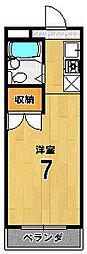 シェクル21 ワンルームの間取図画像