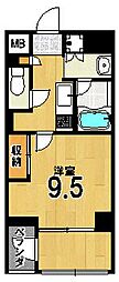 SunPalace里ノ前 1Kの間取図画像