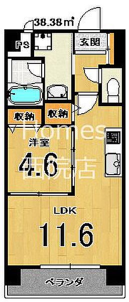 みつまめ京都 朱雀 2206｜京都府京都市中京区西ノ京小倉町(賃貸マンション1LDK・2階・38.38㎡)の写真 その2