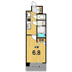 ソルテラス京都西大路　郁 508 5階1Kの間取り