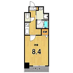 MAYFAIR OIKE PREMIUM 2階1Kの間取り