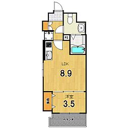 CREST TAPP 京都西京極 dex 4階1LDKの間取り