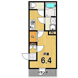 TSUBAKURA 3階1Kの間取り