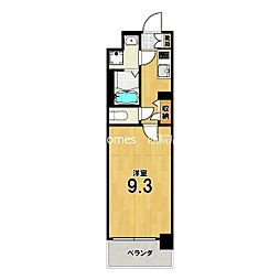 ソルテラスKYOTO西大路　瑠 2階1Kの間取り