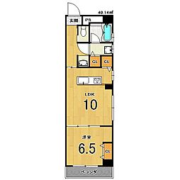 アマデウス萬壽寺葛野大路 4階1LDKの間取り