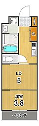 レシオス京都西院 2Kの間取図画像