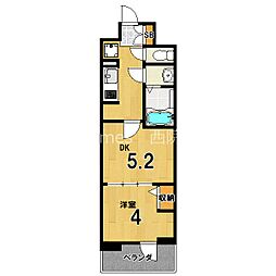 ベラジオ西大路五条 2Kの間取図画像