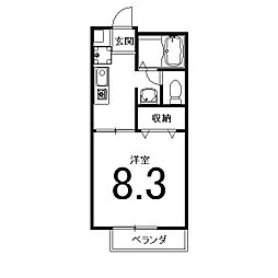 リヨンドール桂 2階/-
