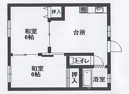 茨城県久慈郡大子町　カメリア館 1階2LDKの間取り