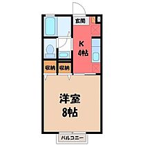 メリーハウス  ｜ 栃木県小山市西城南1丁目（賃貸アパート1K・1階・26.71㎡） その2