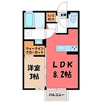 エルヴィータ  ｜ 栃木県栃木市平井町（賃貸アパート1LDK・1階・29.25㎡） その2