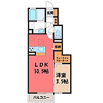 ノールベルク C  ｜ 栃木県小山市犬塚5丁目（賃貸アパート1LDK・1階・38.25㎡） その2