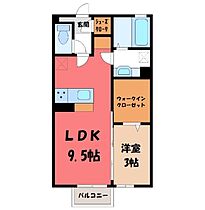 ケンフォード  ｜ 茨城県結城市大字結城（賃貸アパート1LDK・1階・33.39㎡） その2