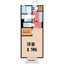 クワトロ ヤナギノ D  ｜ 茨城県結城市新福寺6丁目（賃貸アパート1K・2階・30.03㎡） その2