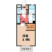 オプティマール B  ｜ 栃木県栃木市片柳町4丁目（賃貸アパート1K・1階・30.03㎡） その2