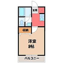 ディアコート  ｜ 栃木県小山市城東1丁目（賃貸マンション1K・2階・28.35㎡） その2